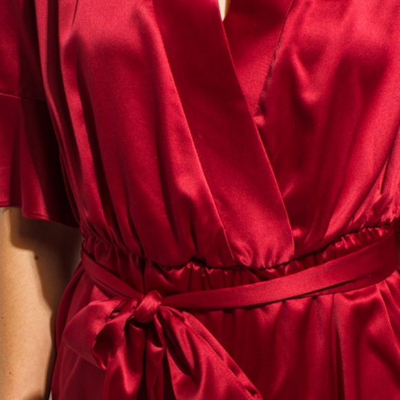 ~FAUX WRAP RUFFLE SEXY ROMPER PLAYSUIT JUMPSUIT~ - Picture 6 of 7